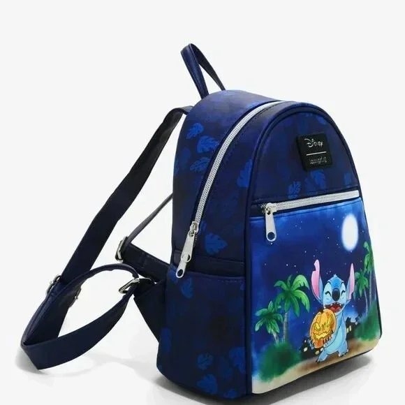 Loungefly Disney Lilo and Stitch Pumpkin Stitch Mini‎ Backpack - Picture 2 of 4